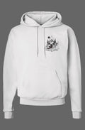 White Ecosmart Hooded Sweatshirt Front Logo